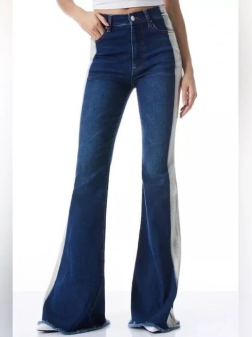 Alice + Olivia High Rise Bell Flare Jeans